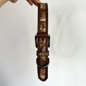 Browning Womens Belt Brown Leather & Realtree Camo L 33"-37" Outdoor Hunting